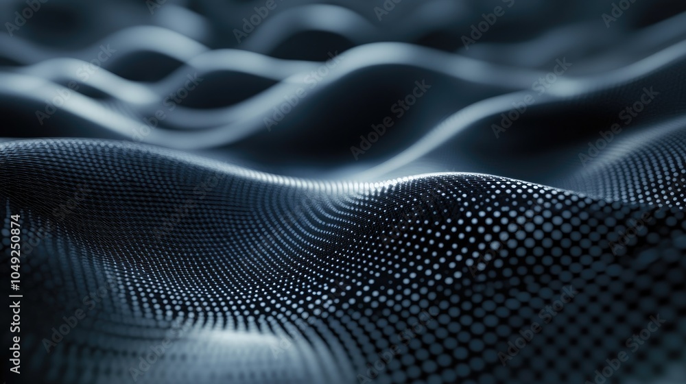 Abstract Wavy Surface with Circular Pattern Abstract Wavy Surface with Circular Pattern