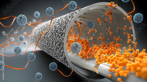 Supercapacitor Powered by Innovative Graphene Energy Storage Technology   Abstract Concept Showcasing the Future of Renewable and Efficient Energy Solutions photo