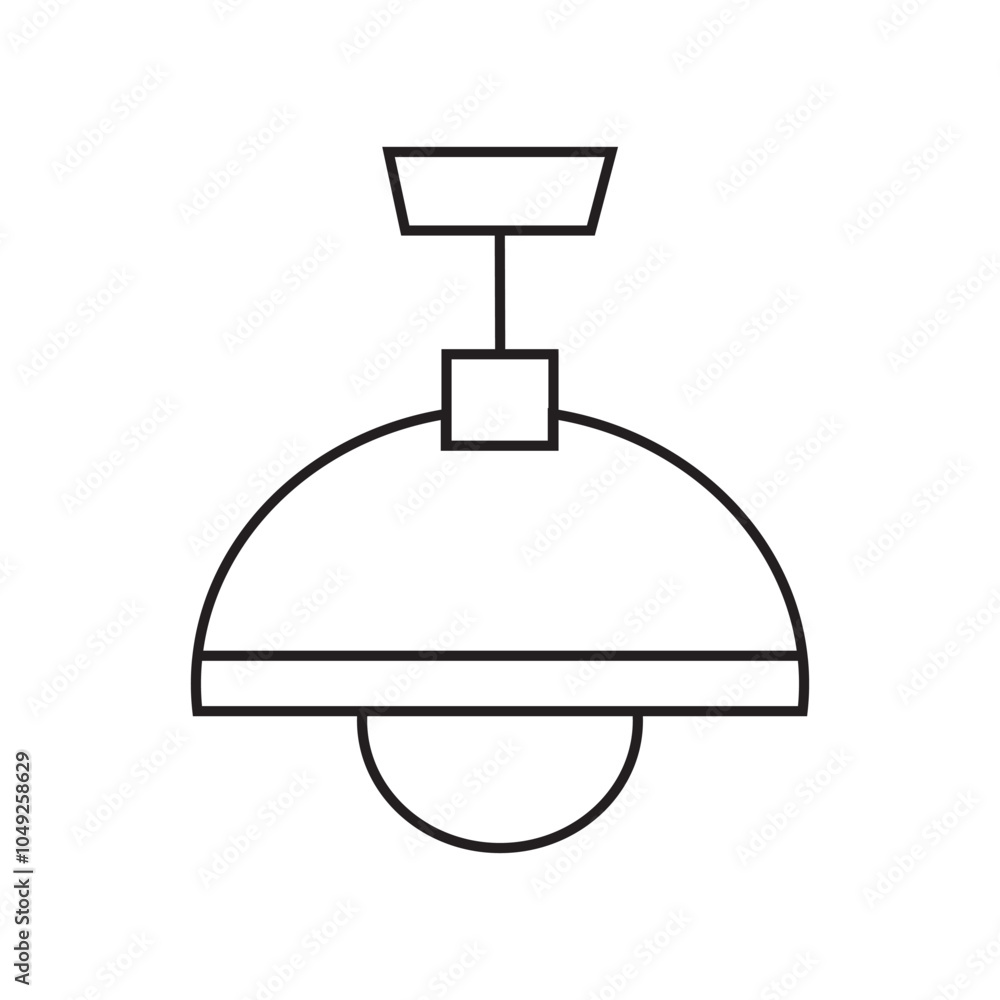 Obraz premium Hanging lamp icon vector on trendy
