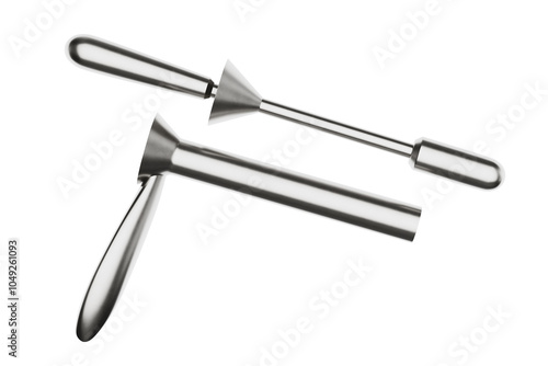 Surgical Stainless Steel Medical Instruments Proctoscope for Examine The Insides Of Anus And Rectum. 3d Rendering photo