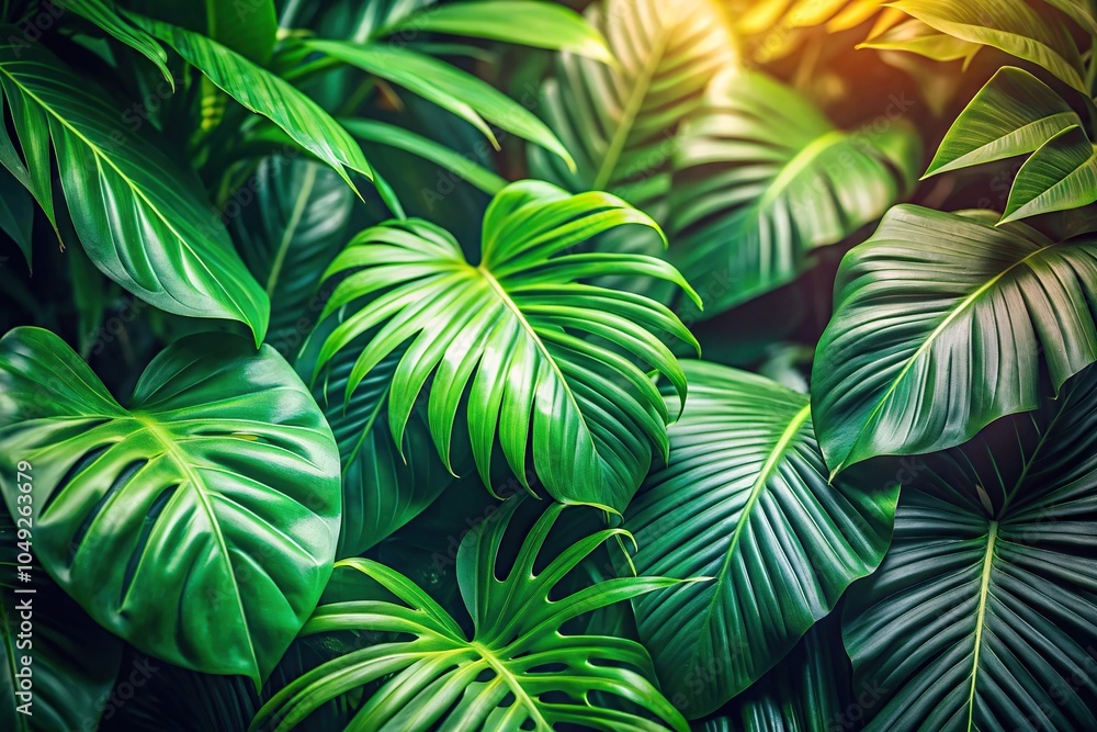 Depth of Field background with exotic plant leave jungle Depth of Field background with exotic plant leave jungle