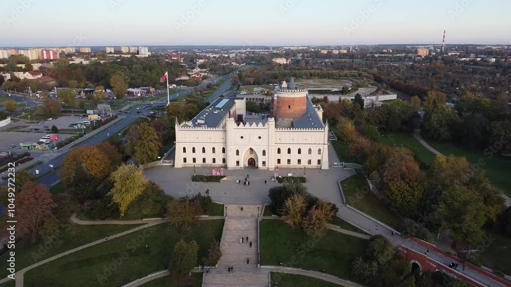 Flight above Royal castle in Lublin, Flight above Royal castle in Lublin,