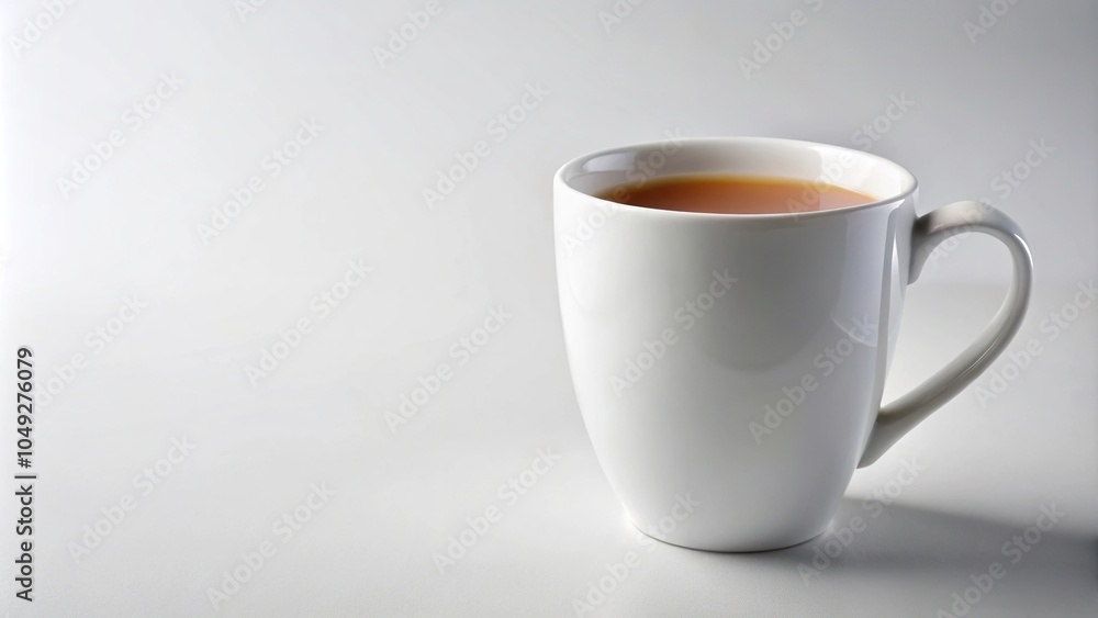 mockup of white ceramic mug filled with tea mockup of white ceramic mug filled with tea