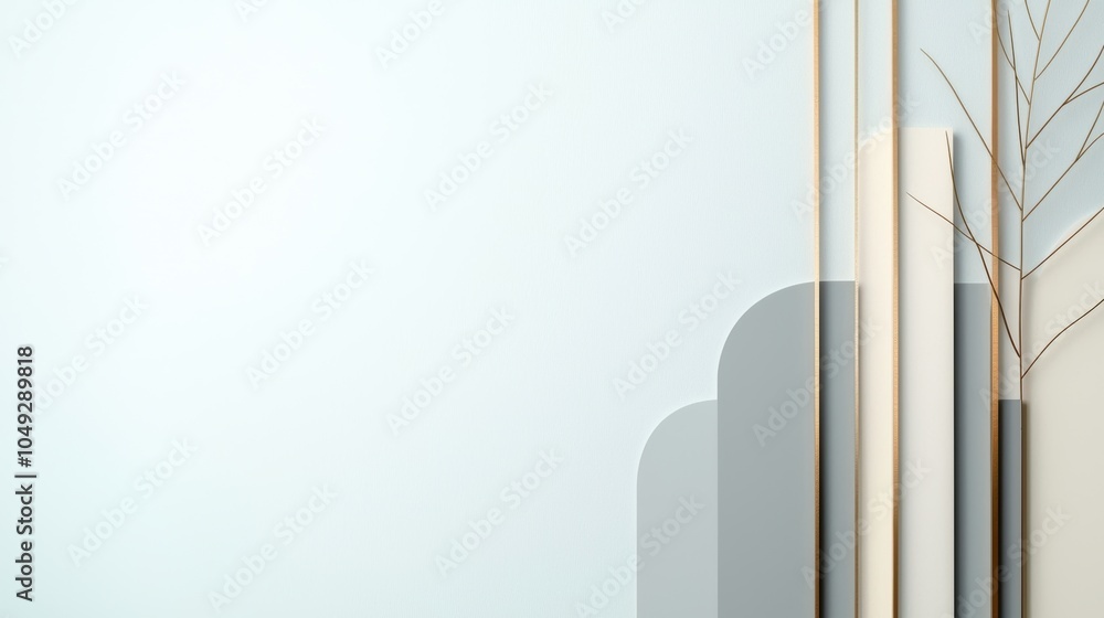 Obraz premium minimalist abstract background with geometric shapes