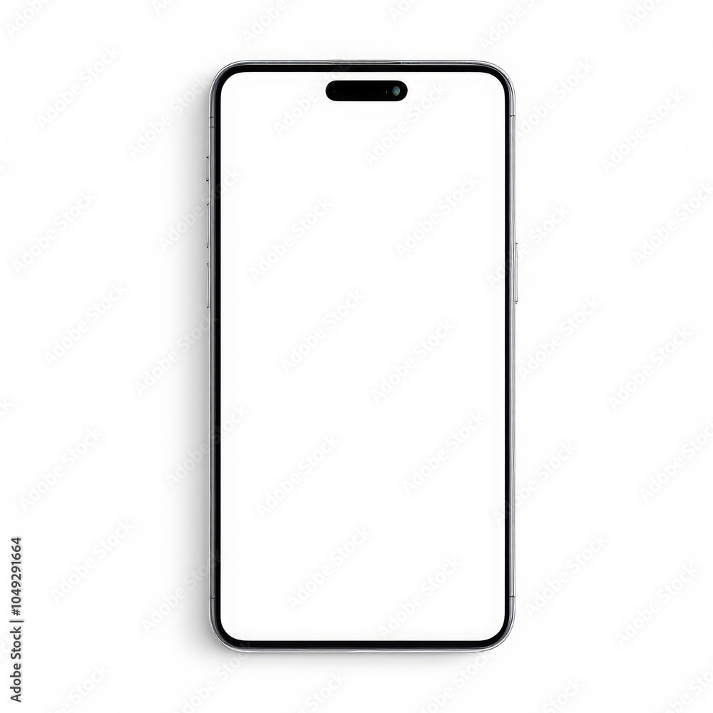 Smartphone mockup blank screen isolated on white background. Smartphone mockup blank screen isolated on white background.