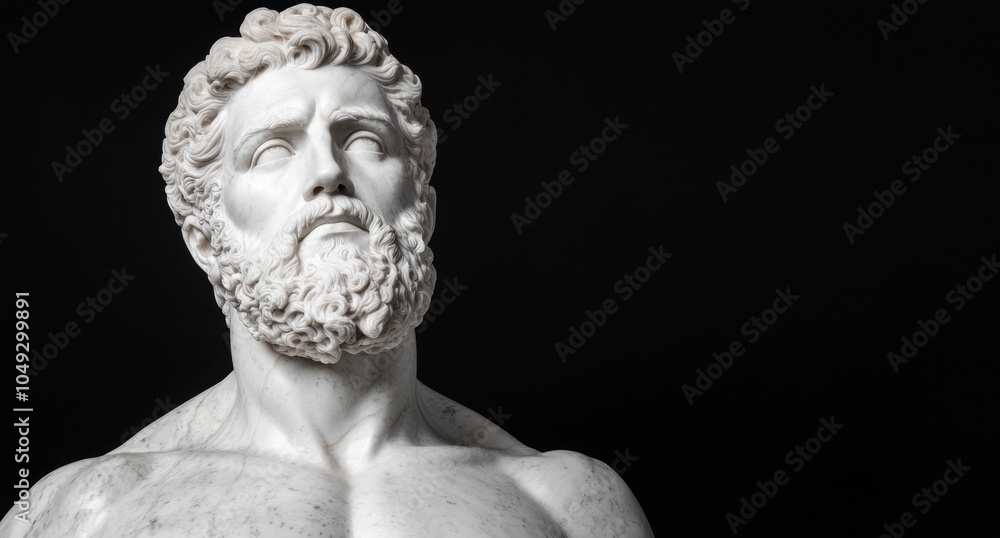 Obraz premium Dramatic portrait of a classical marble statue