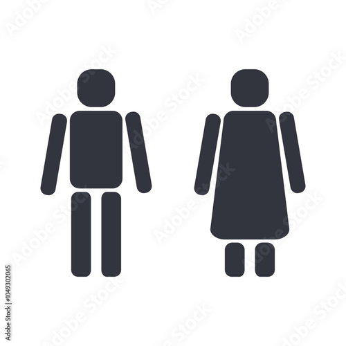 Boy and Girl Logo Template Icon