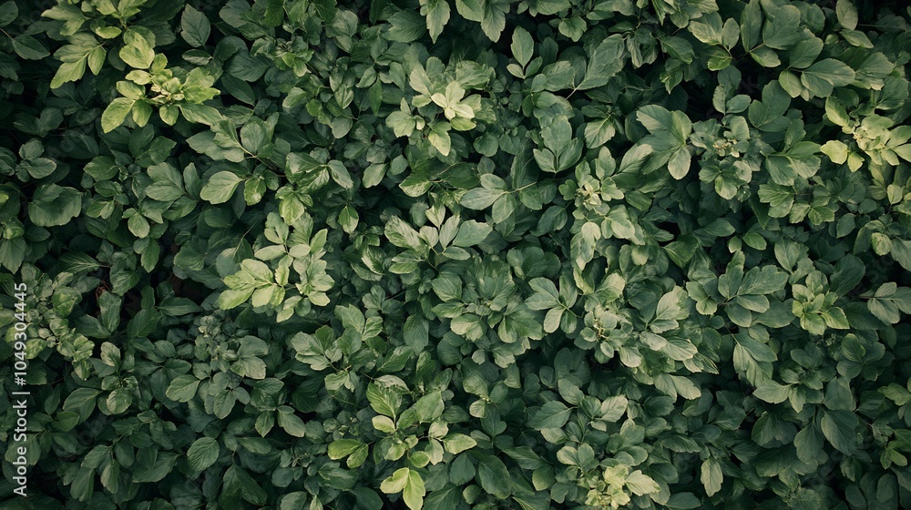 High Detail Leafy Green Vegetation Covering the Ground in a Dense Natural Arrangement : Generative AI High Detail Leafy Green Vegetation Covering the Ground in a Dense Natural Arrangement : Generative AI