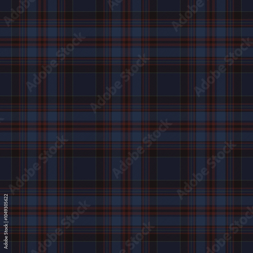 Dark Academia Plaid Check Seamless Pattern - Cute plaid check repeating pattern design