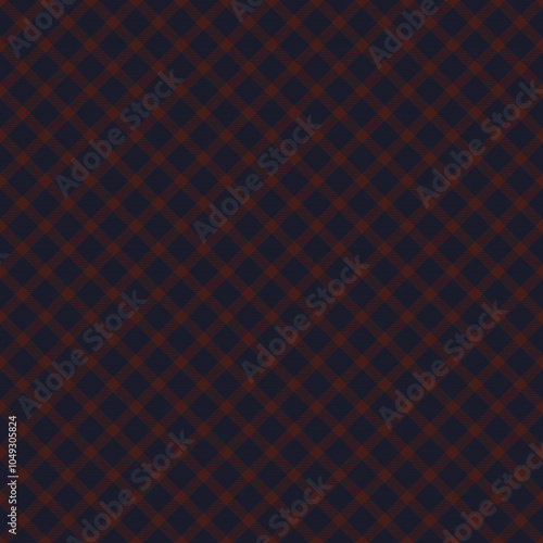Dark Academia Plaid Check Seamless Pattern - Cute plaid check repeating pattern design