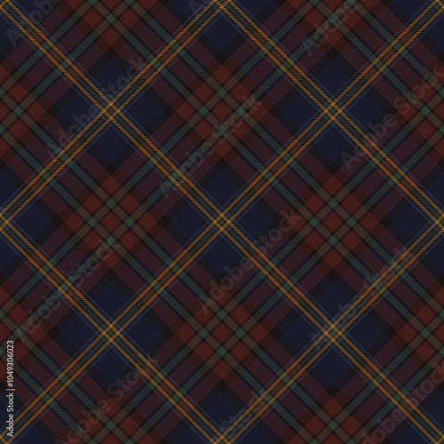 Dark Academia Plaid Check Seamless Pattern - Cute plaid check repeating pattern design