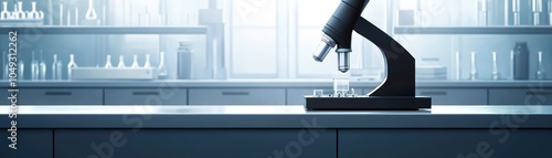 Wallpaper Mural Modern laboratory with microscope and glassware, showcasing scientific research and innovation. Torontodigital.ca