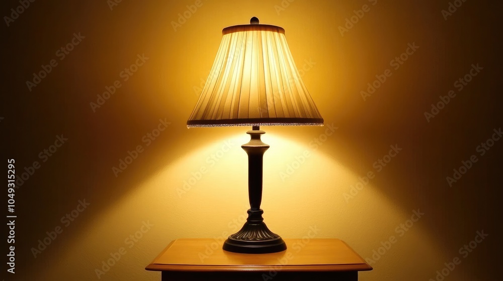 Elegant Lamp Illuminating Warm Space Elegant Lamp Illuminating Warm Space