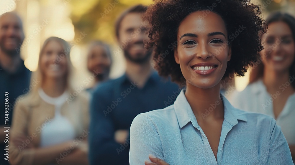 Fototapeta premium Smiling Business People in Outdoor Portrait Setting