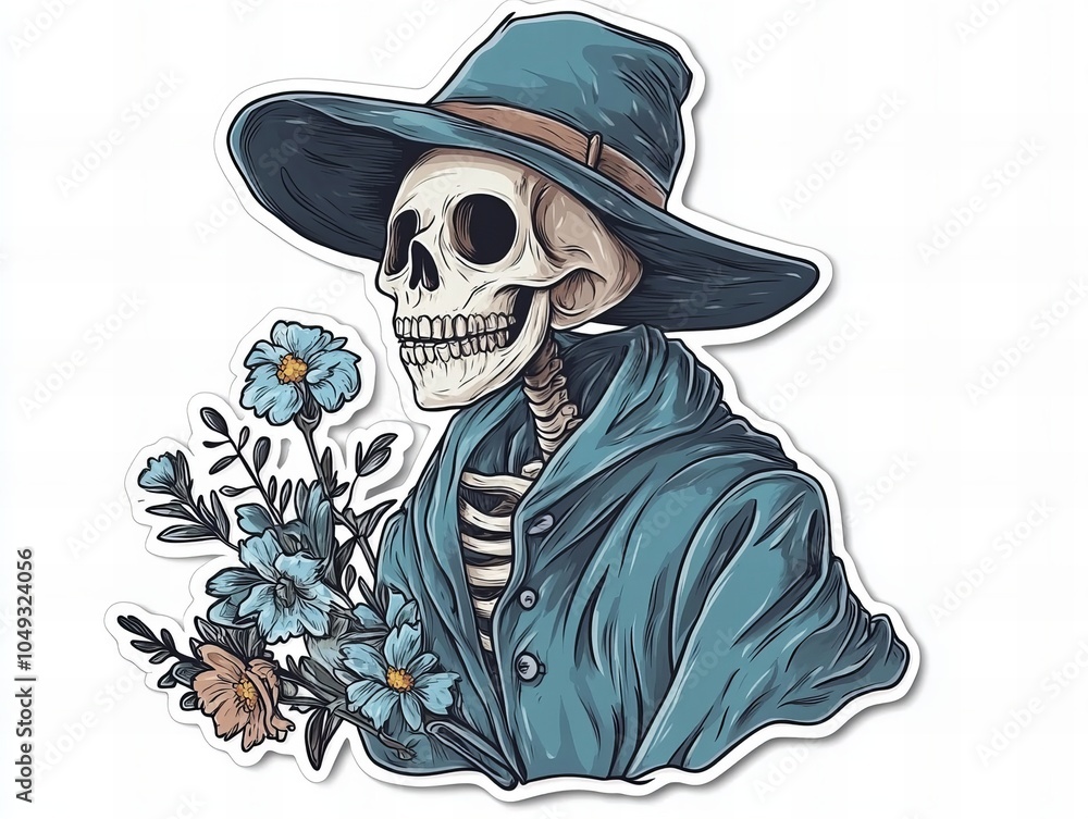 Fototapeta premium pirate skull and crossbones sticker