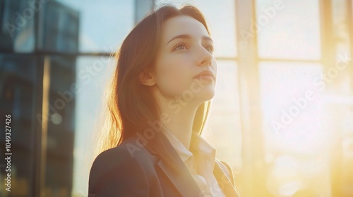Inspiring Businesswoman in Urban Environment