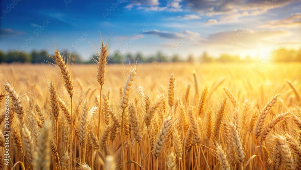 Minimalist countryside field background of wheat leaves in macro photography Minimalist countryside field background of wheat leaves in macro photography