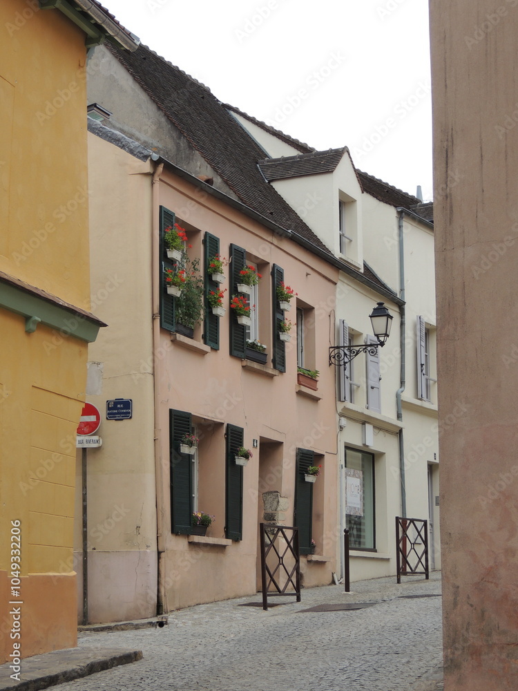 Fototapeta premium Charming houses in Marly-le-Roi - France - Yvelines
