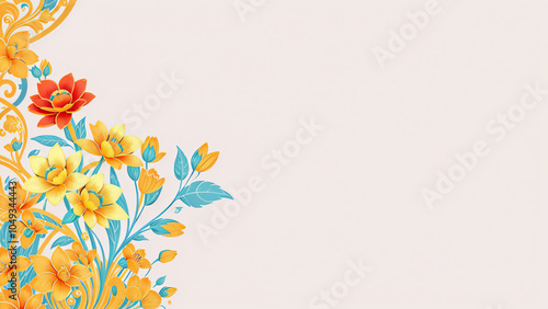 花のカード　AI画像　ジェネレーティブAI