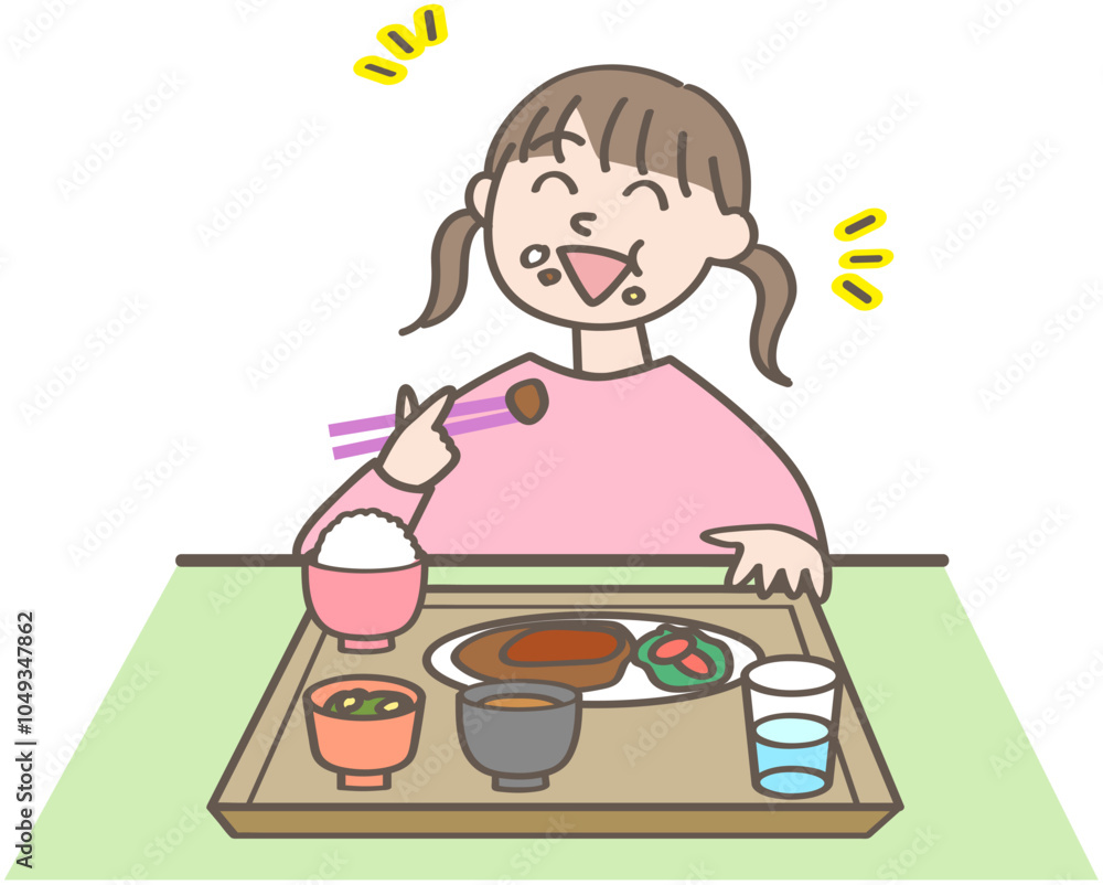 食事中の子ども 食事中の子ども