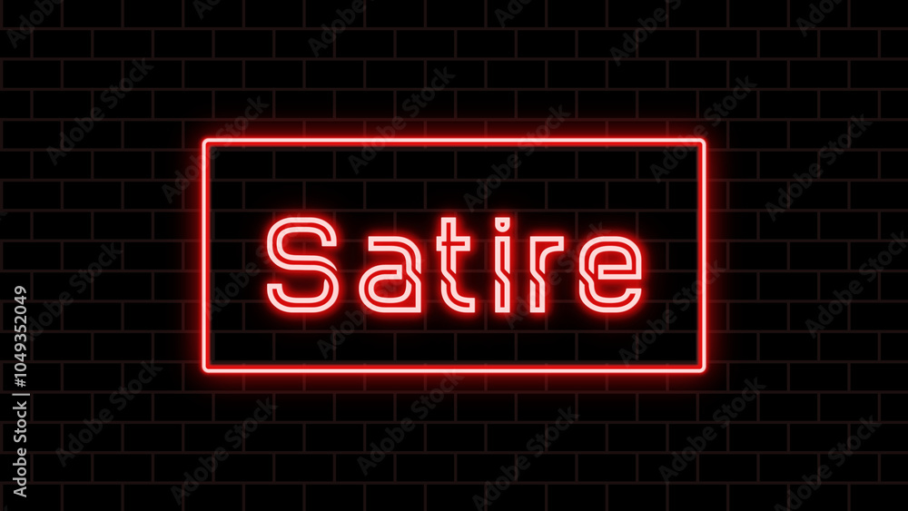 Satire (風刺) のネオン文字 Satire (風刺) のネオン文字
