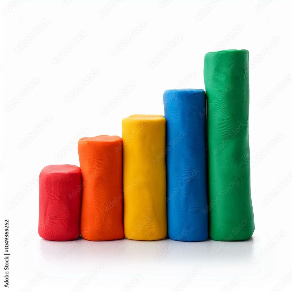 graph chart symbol made from plasticine modeling clay isolated on white background graph chart symbol made from plasticine modeling clay isolated on white background