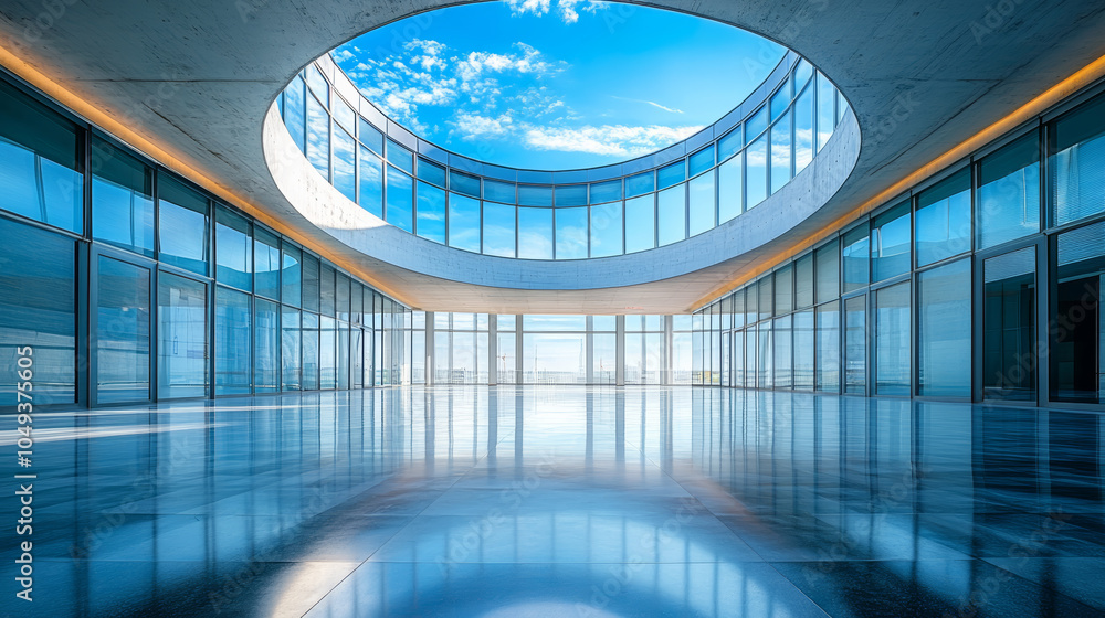 Fototapeta premium Background of Modern Urban Architectural Space Advertising