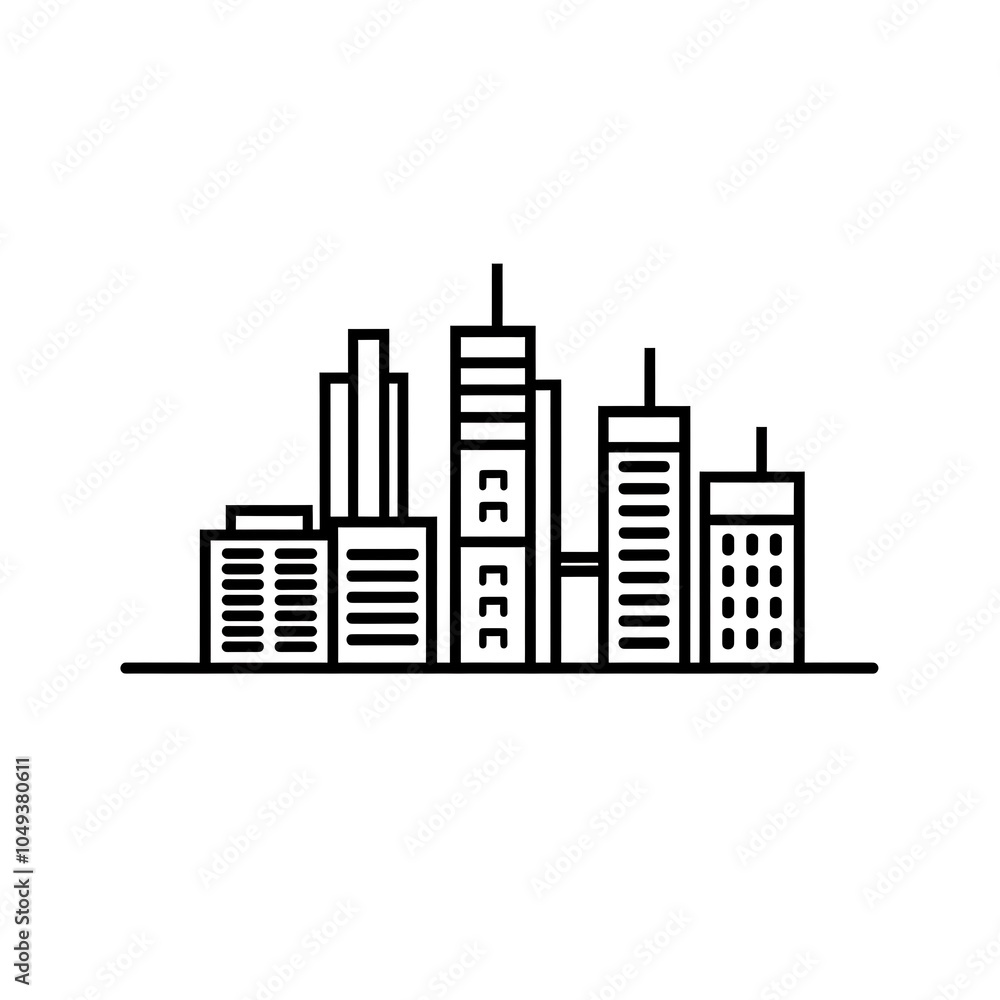 Obraz premium Sleek Minimalist Real Estate Agency Icon Design