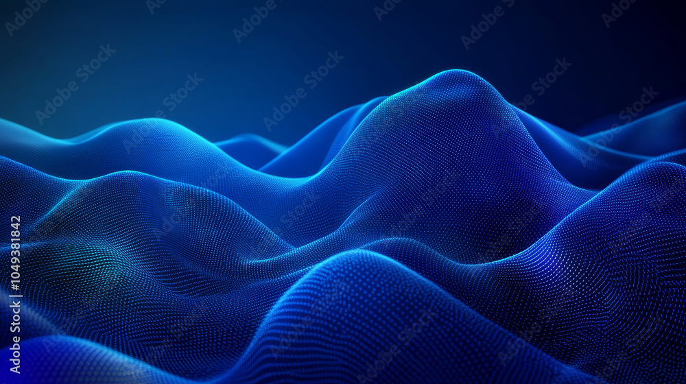 Obraz premium Blue background technology particle background