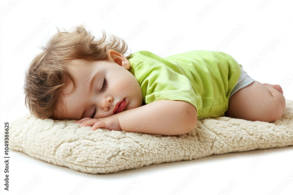 Baby Sleeping on Isolated White Background Baby Sleeping on Isolated White Background