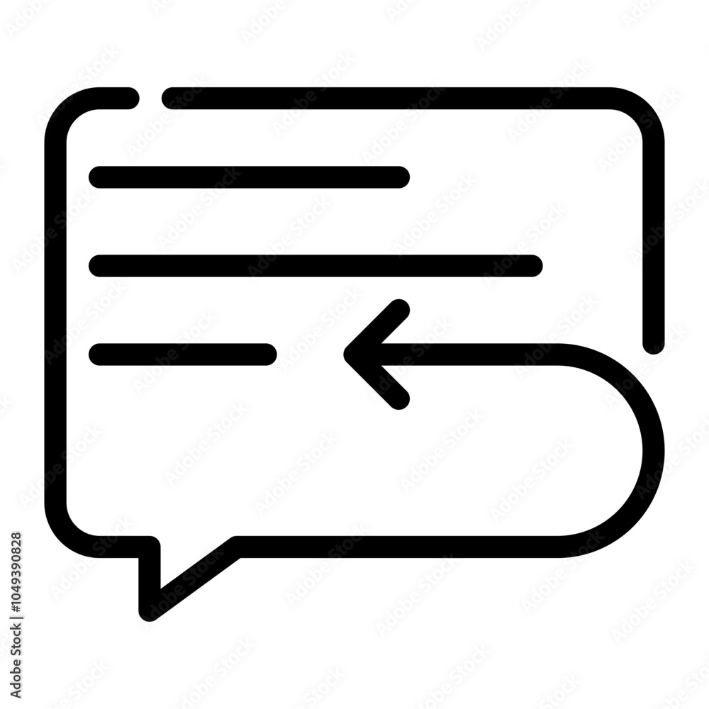 reply message line icon reply message line icon