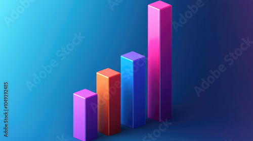Free Download 3d rendering of Ai analysis graphs bars of the financial data on colorful board	background  - GFXLoad