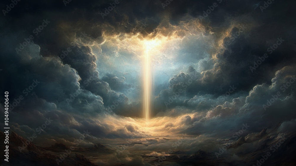 Obraz premium Light Breaking Through Dark Clouds