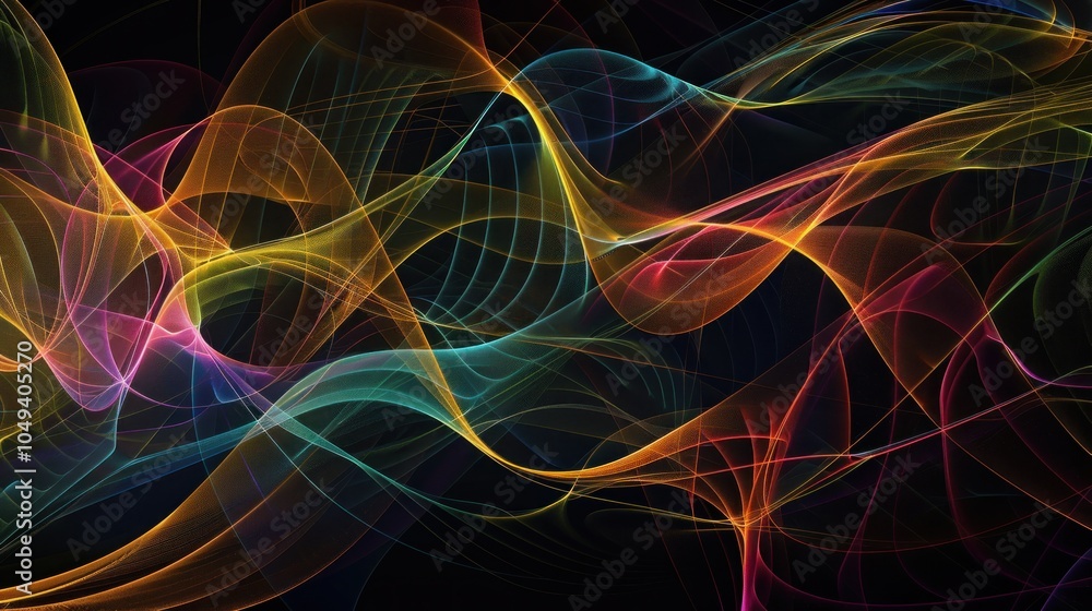 Obraz premium Abstract Colorful Swirling Lights