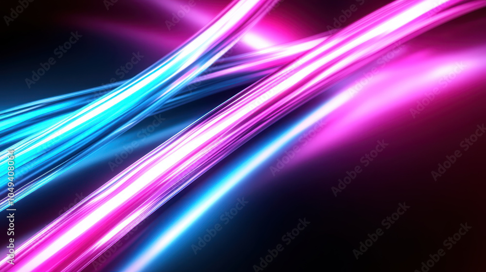 Vibrant neon light trails in blue and pink create dynamic and energetic atmosphere, perfect for backgrounds or digital art. smooth flow of colors adds modern touch Vibrant neon light trails in blue and pink create dynamic and energetic atmosphere, perfect for backgrounds or digital art. smooth flow of colors adds modern touch