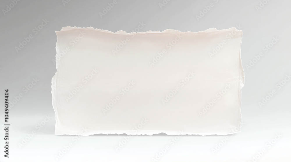 Obraz premium Torn white paper sheet with light gray background