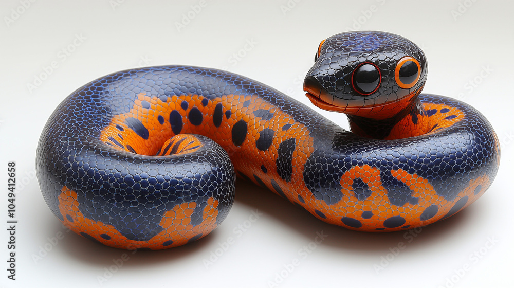 Fototapeta premium Vibrant Serpent - Bold Colors and Intricate Design