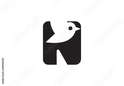 this is Sparrow and English capital letter logo design