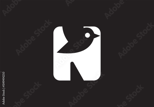 this is Sparrow and English capital letter logo design