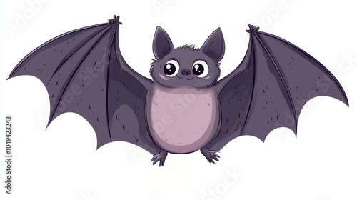 Vector illustration of bat as Halloween decoration element photo