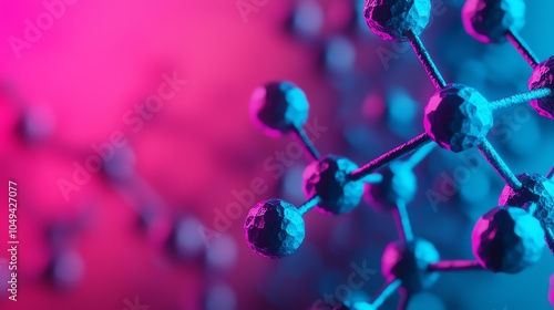 Closeup of chemical crystallization in a drug discovery lab, with intricate crystal structures forming under intense, neoncolored light, symbolizing purity and precision photo