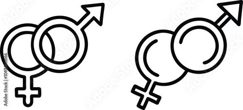 Gender Symbol Icon Set vector file.