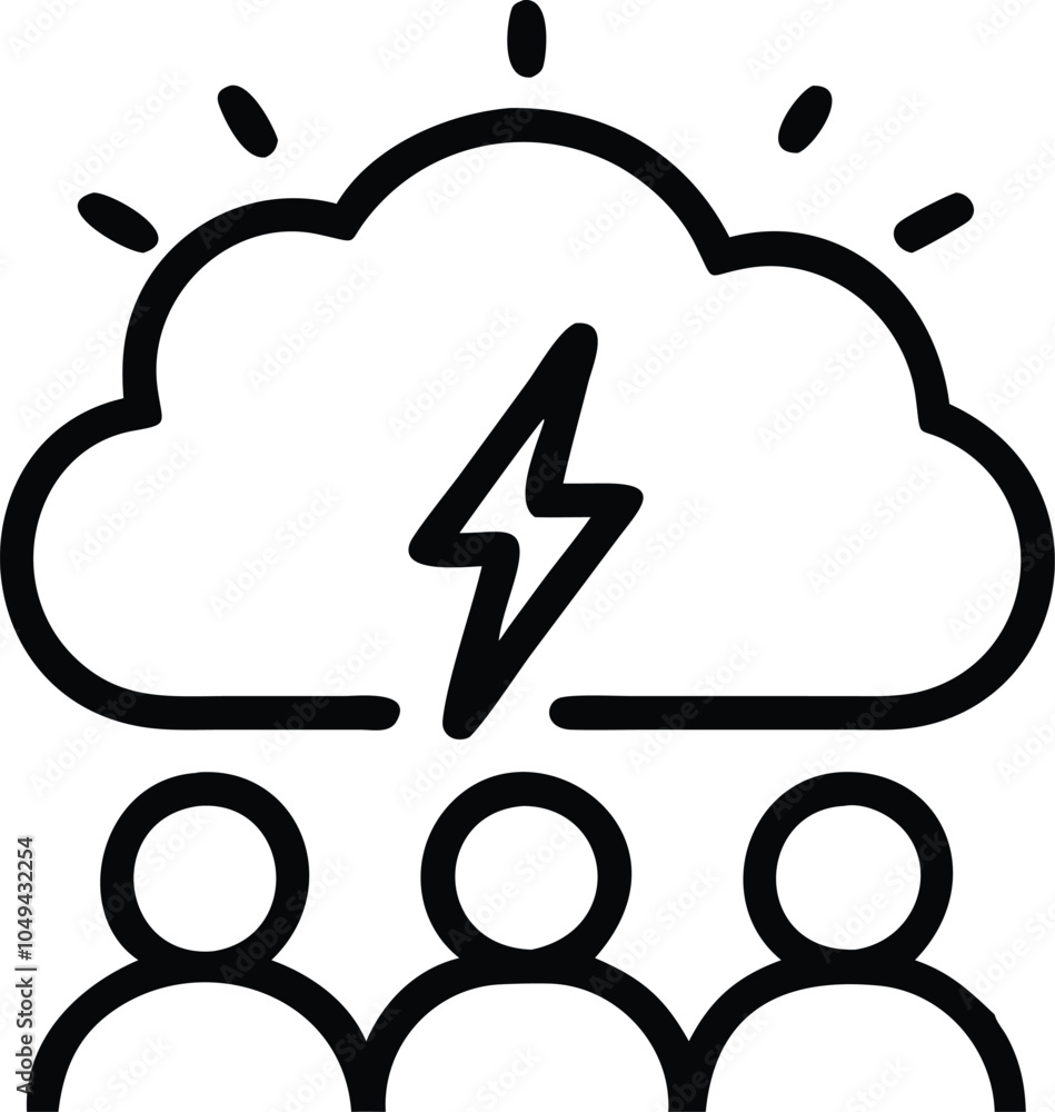 Brainstorming icon vector illustration. Brainstorming icon vector illustration.