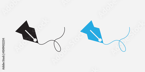 hand draw one line writing Fountain pen nib pen icon vector. Fountain pen nib pen on white background.