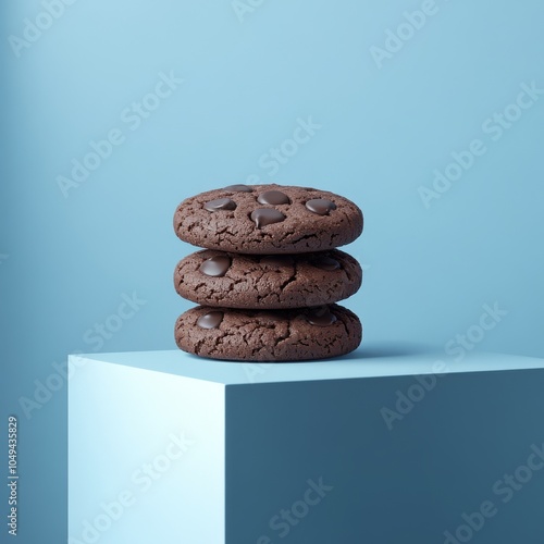 Double Chocolate Chip Cookie Trilogy: A Food Photography Masterpiece