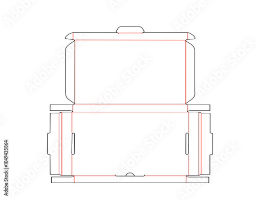 Dieline or cut line box for Packaging