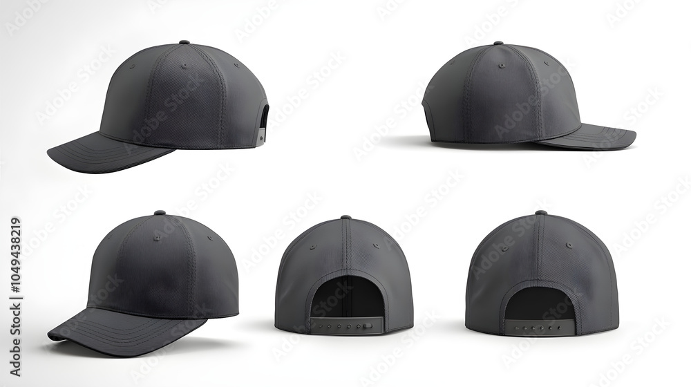 Flat-brimmed snapback hat Flat-brimmed snapback hat