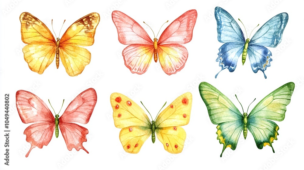 Watercolor Butterfly Collection Watercolor Butterfly Collection
