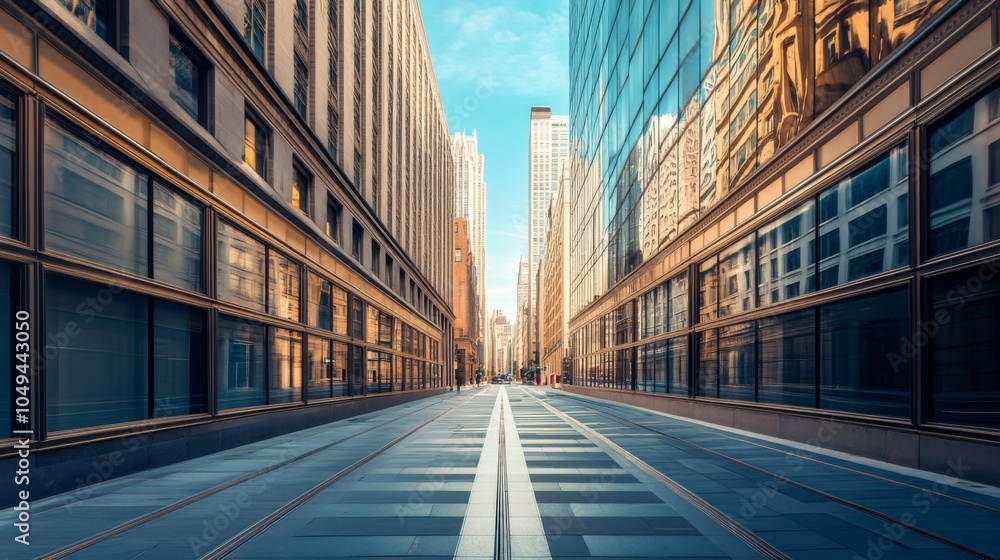 Modern Building Design Along Historic Street with Clean Lines Modern Building Design Along Historic Street with Clean Lines