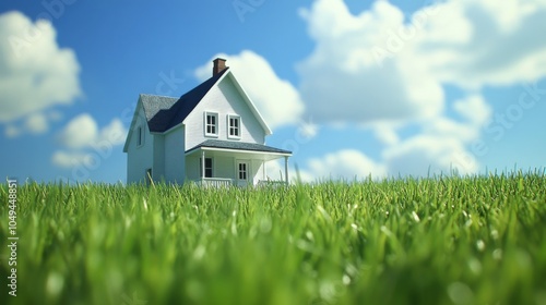 Wallpaper Mural Serene Countryside Home with Clean Lines and Blue Sky Torontodigital.ca
